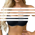 thumbnail image 5 of VISALY Strapless Jelly Bras Push Up Wireless Seamless Non Slip Bandeau Bra Supportive Padded Tube Bra Strapless Push Up Bra V Mesh Cutout Non-Slip Bandeau Bra Support Full Coverage Bra White S, 5 of 9