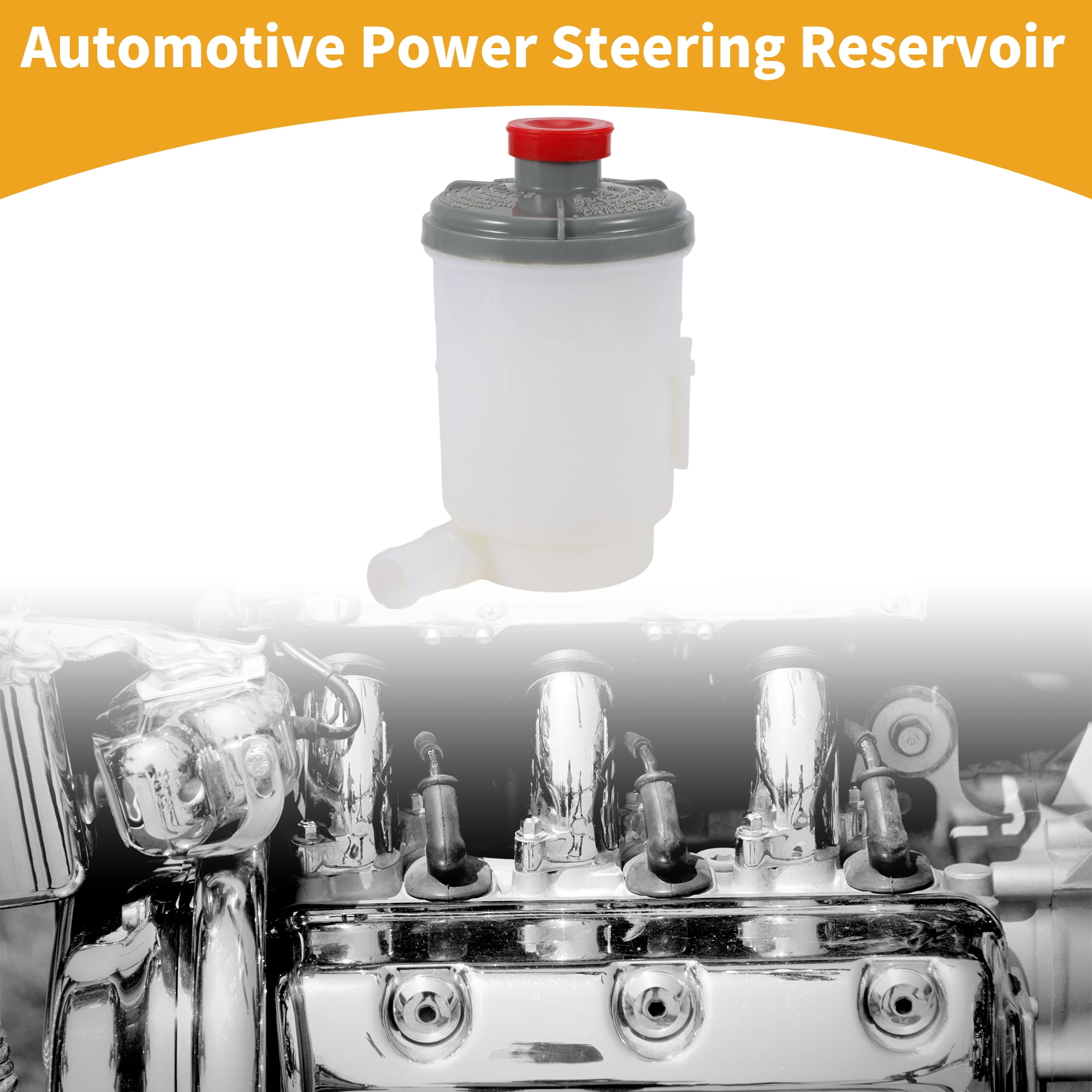 Unique Bargains Power Steering Reservoir - No.53701S87A01 Car Automotive Power Steering Tank - for Honda Odyssey 1999-2004 Plastic White - 1 Pc