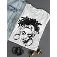 thumbnail image 3 of Portrait Of Gorgeous Black Woman T-Shirt Women -Image by Shutterstock, Female x-Large, 3 of 4