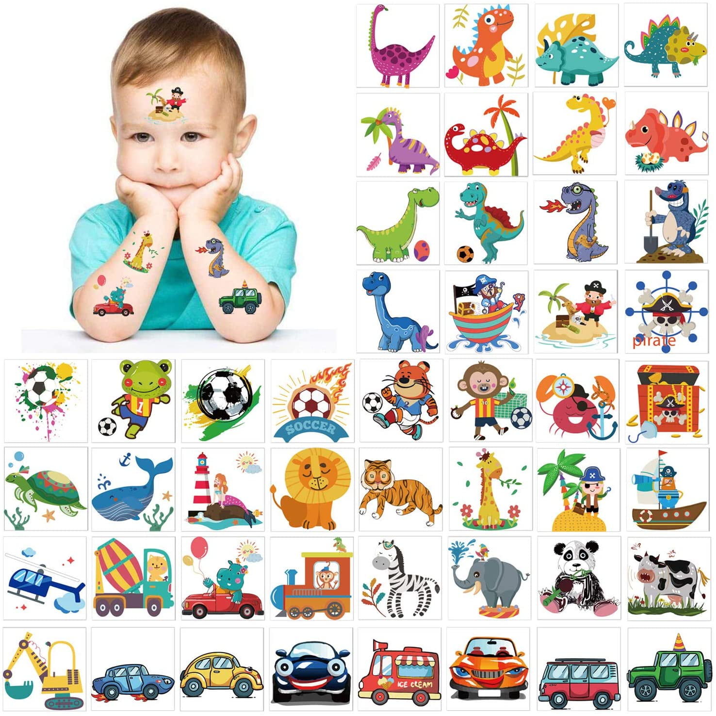 Football Temporary Tattoos Party Bag Fillers Childrens Kids Girls Boys 