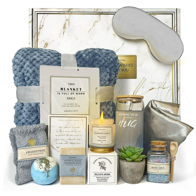 Set de regalo AHAGIFTREE Get Well Soon para mujer con fundas de almohada de seda