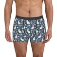 thumbnail image 1 of Balery Cute Rabbit Floral Calzoncillos bóxer para hombre, ropa interior de algodón suave y transpirable con cinturilla de nailon-XX-Large, 1 of 5