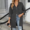 thumbnail image 6 of Womens Corduroy Shacket Button Down Shirts Oversized Long Sleeve Casual Cardigan Jacket 2024 Fall Fashion Clothes, 6 of 6