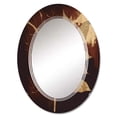 thumbnail image 2 of DESIGN ART Designart 'Terra Cotta Chocolate Leaves III' Printed Landscape Forest Wall Mirror 24in.x36in., 2 of 5
