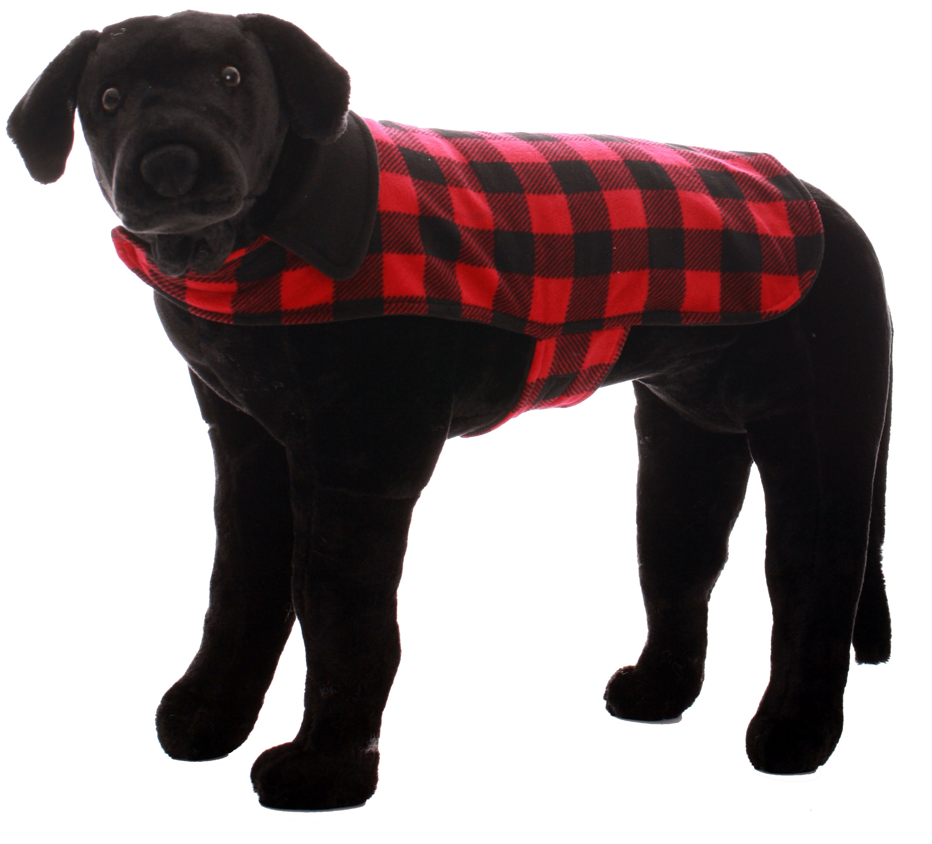 Red Plaid Dog Hoodie Sweater for Dogs Pet Clothes with Hat and Pocket（M）