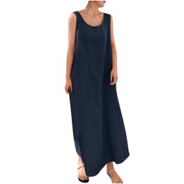 white christmas dresses Kendall Cotton Midi Dress in Bohemia Spot Deep Navy