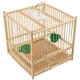 thumbnail image 1 of 1 juego de jaula de bambú para loros con gancho para colgar, para uso en interiores y exteriores., 1 of 7