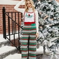 thumbnail image 3 of Outfmvch Jumpsuits for Women Rompers for Women Christmas Knitted Overalls Pants Loose Christmas Snowflake Knitted Jumpsuit Baggy Jeans Green S, 3 of 9