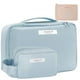 thumbnail image 1 of Neceser de viaje para maquillaje y cosméticos, ideal para mujeres y hombres (azul, 3 unidades), 1 of 5
