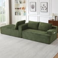 thumbnail image 5 of Leumius 96” Modular Sectional Sofa,Cloud Sectional Couch with Deep Seat,Modern Modular L-Shape Sofa Couch with Chaise,Upholstered Boneless Couches for Living Room Bedroom,Green, 5 of 11