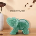 thumbnail image 4 of LYUMO Carved Healing Crystal Elephant Figurine Statue Natural Jade 2 inch Home Decor Furnishing Article (Green Aventurine), 4 of 8