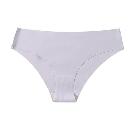 

YDKZYMD Light Purple Thongs Underwear for Women No Show Invisibles High Cut G String Comfortable Seamless Low Waist Ice Silk Panty