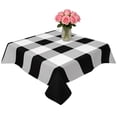 thumbnail image 2 of Black White Buffalo Check Table Cloth Waterproof Tablecloths, Farmhouse Plaid Modern Geometric Tablecloth Dining Table Cover for Kitchen Party Tabletop Outdoor, Square Tablecloth 54x54 Inch, 2 of 9
