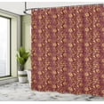 thumbnail image 4 of Ambesonne Vine Shower Curtain, Antique Oriental Pattern, 69"Wx70"L, Mustard and Burgundy, 4 of 4