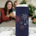 thumbnail image 5 of July 4th Party Favor Fireworks Navy 6-Pack Ultra Slim Can Drink Sleeves, 5 of 8