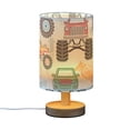 thumbnail image 2 of Monster Truck Cartoon Blue Bedside Table Lamp LED Warm Lights with USB Charging Port Retro Cylinder Desk Lamps, 2 of 7