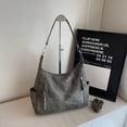 thumbnail image 3 of Bolso de gran capacidad para mujer, otoño e invierno 2025, nuevo bolso bandolera con textura esmerilada, bolso de hombro nicho, bolso de mano para mujer, 3 of 5
