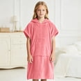thumbnail image 2 of LIIPEE Girls Hooded Bathrobes Solid Color Cozy Warm Sleepwear Robes Kids Fall Winter Homewear 8-14 Years, 2 of 4