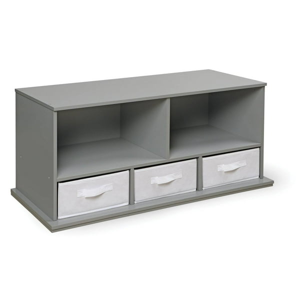 Badger Basket Shelf Storage Cubby with 3 Baskets, Gray - Walmart.com - Walmart.com