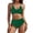 278#Green, variant on High Waisted Bikini Sets for Women Tummy Control Swimsuits Tie Knot High Rise 2026 Two Piece Bathing Suits Blue S