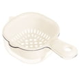 thumbnail image 2 of Mini Colander, Double-Layer Vegetable Washing Basket with Handle, Detachable Plastic Fruit Cleaning Bowl with Strainer, Hanging Fruit Strainer for Pasta Salad Berry, BeigeMini Colander, 2 of 6
