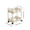 White, variant on Storage Cart, Kitchen Storage Cart, Two Tier Rolling Utility Cart with Armrests and Ventilated Shelves, Easy to Move, for Kitchen Bathroom Living Room