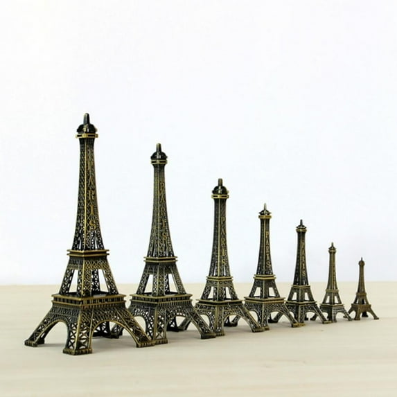 10CM Metal Art Crafts Paris Eiffel Tower Model Figurine Zinc Alloy Statue Travel Souvenirs Home Decorations Creative Gifts
