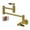 Brushed Brass, variant on Kingston Brass KS8100DKL Concord Wall Mount Pot Filler Kitchen Faucet, Matte Black