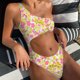 thumbnail image 2 of Conjunto de ropa de playa con estampado de bikini de una pieza con hueco floral cómodo de un solo hombro para mujer OAVQHLG3B Store lin121212, 2 of 4