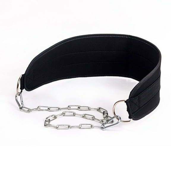Gieenan Comfortable Weighted Belt Thicken Weight Lifting Belt With Chain Sports Dip Belt