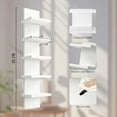 thumbnail image 6 of 5 Tier Wall Shelf Unit, White Wall Shelf, Multifunctional Display Floating Shelf, Bedroom and Home Decor Organizer, 6 of 11