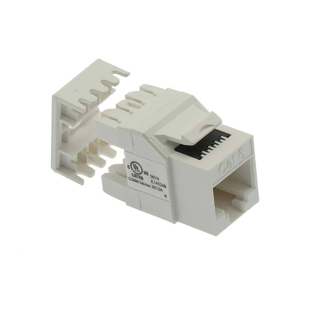 InstallerParts Cat 6 RJ45 Inline Coupler – White, Female-to-Female Ethernet Connector