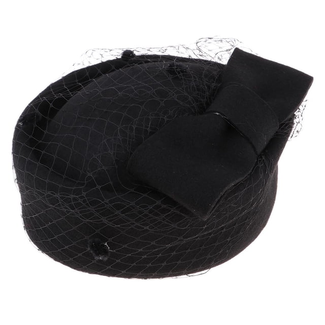 Sombrero pastillero de lana Zulema para mujer Negro