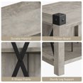 thumbnail image 5 of Record Player Stand With Storage And Sturdy Frame, 3-Tier Rustic Record Player Side Table For Living Room, Bedroom, Office - Grey, 5 of 5