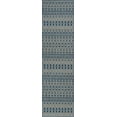 thumbnail image 3 of Well Woven Medusa Nord Moroccan Tribal Blue 2'7" x 9'10" Indoor/Outdoor Flat-Weave Runner Rug, 3 of 8