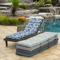 thumbnail image 6 of ARDEN Outdoor Chaise Cushion, 21 x 72, Water Repellent, Fade Resistant 21 X 72, Blue Garden Floral, 6 of 12