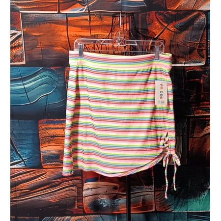 Pride Knit Woven Skirt in Size Large Uni-sex Multi-colored