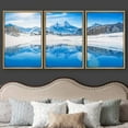 thumbnail image 3 of wall26 Framed Canvas Print Wall Art Set Arctic Snow Winter Mountain Range Nature Wilderness Photography Realism Decorative Landscape Colorful for Living Room, Bedroom, Office - 24"x36"x3 NA, 3 of 5