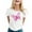 Hot Pink, variant on Womens T Shirts Breast Cancer Printed Short Sleeve Loose Tee Tops Pink Oversized Blouses XXL