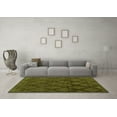 thumbnail image 3 of Ahgly Company Indoor Round Abstract Green Modern Area Rugs, 3' Round, 3 of 4