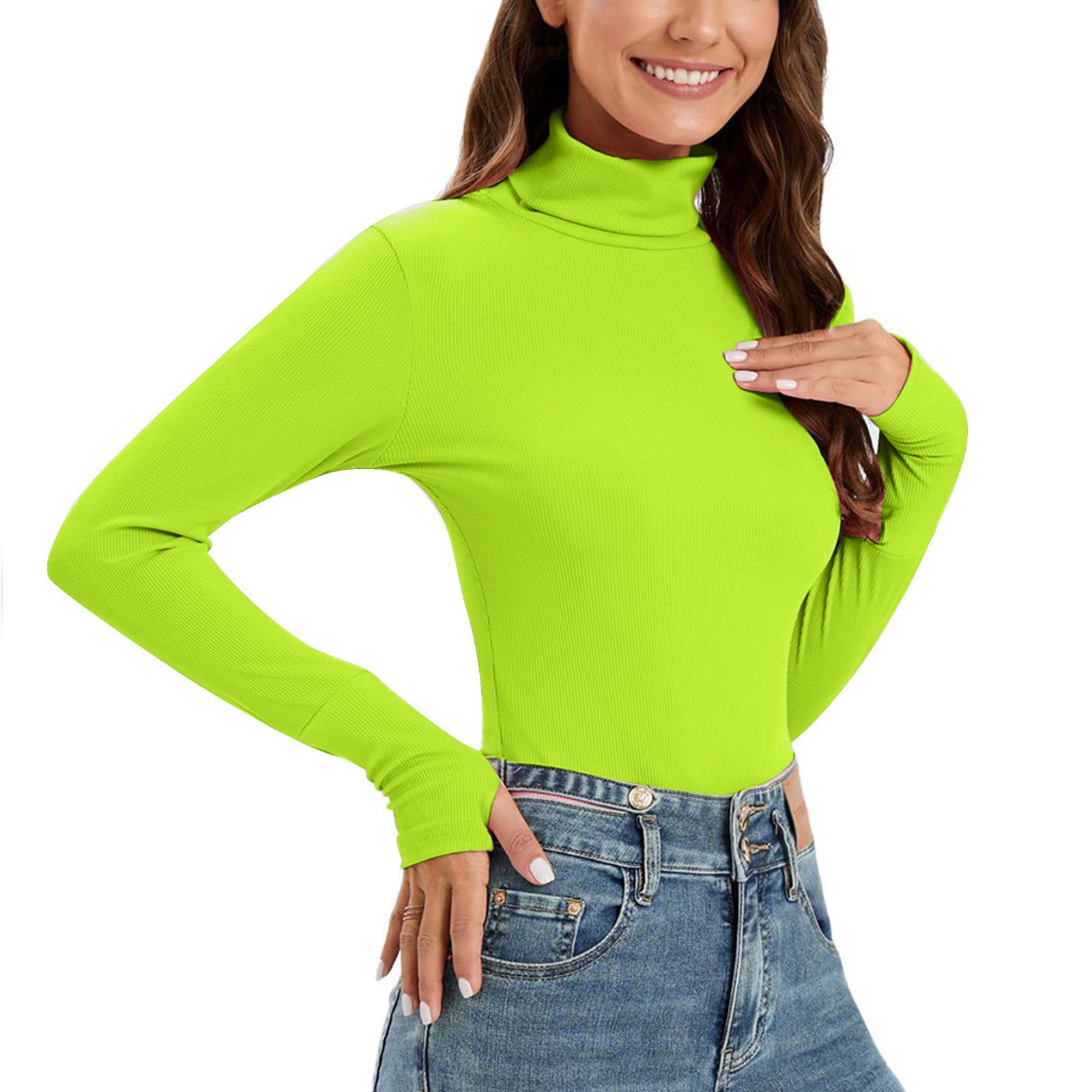 uhnmki Long Sleeve Bodysuit Tummy Control Mock Turtle Neck Workout Slimming  Casual Stretchy Soft Thong Jumpsuit Tops Shirt, Beige, Small : :  Clothing, Shoes & Accessories