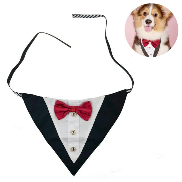 Perro Formal esmoquin boda perro Bandana Collar perro pajarita ajustable perro pajarita cuello Bandana para perros pequeños medianos grandes mascotas Zhivalor 220513-2