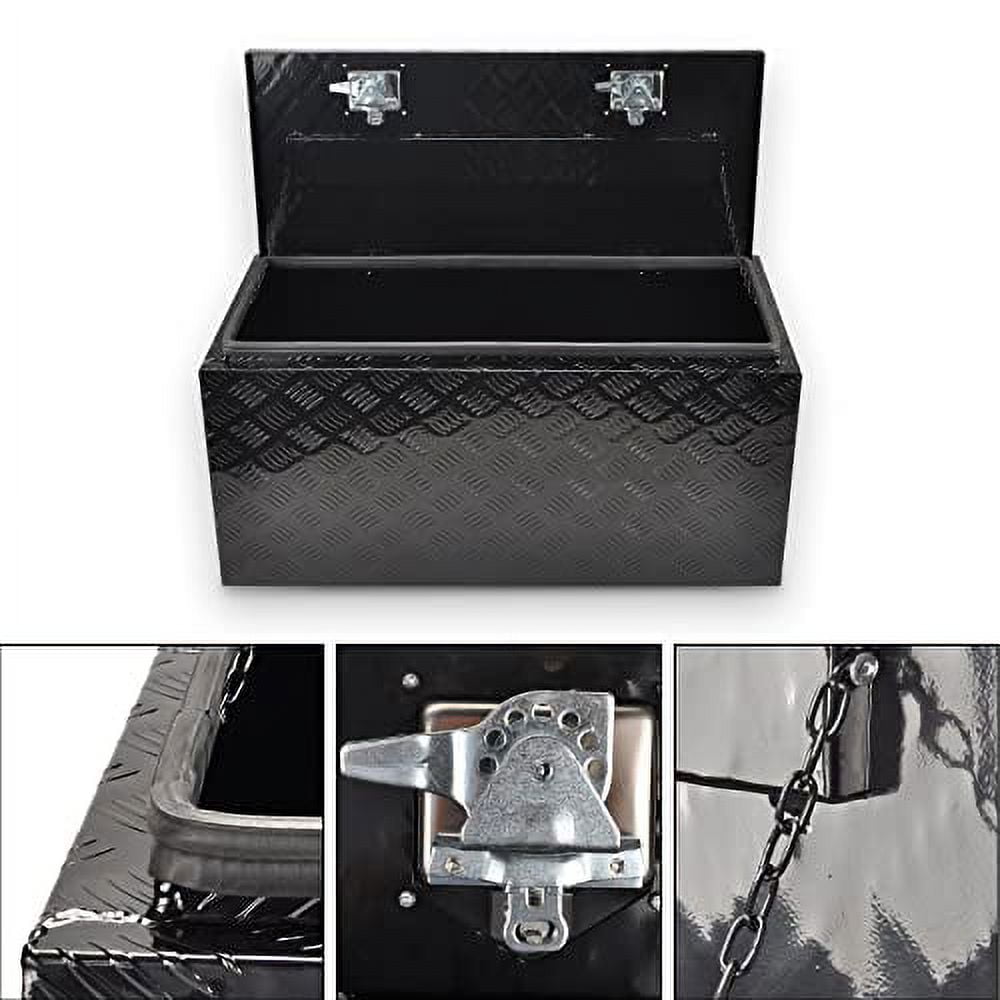 FGJQEFG Lockable Tool Boxes and Organizers, Aluminum Black, 36"x18"x16"