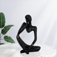thumbnail image 2 of Estatua de abstracto, ahueca hacia fuera el ornamento creativo coleccionable decorativo escultura de s de resina para decoración bien Gloria  Figura Pensador abstracto, 2 of 9