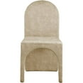 thumbnail image 4 of Meridian Furniture Summer Beige Velvet Dining Side Chair (Set of 2), 4 of 6