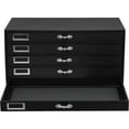 5 Drawer Jewelry Organizer Storage Display Case Box w/Inserts