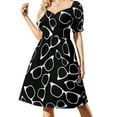 thumbnail image 2 of 2024 Glasses Pattern Dress Women's long dress summer dress womens summer women's dress, 2 of 7