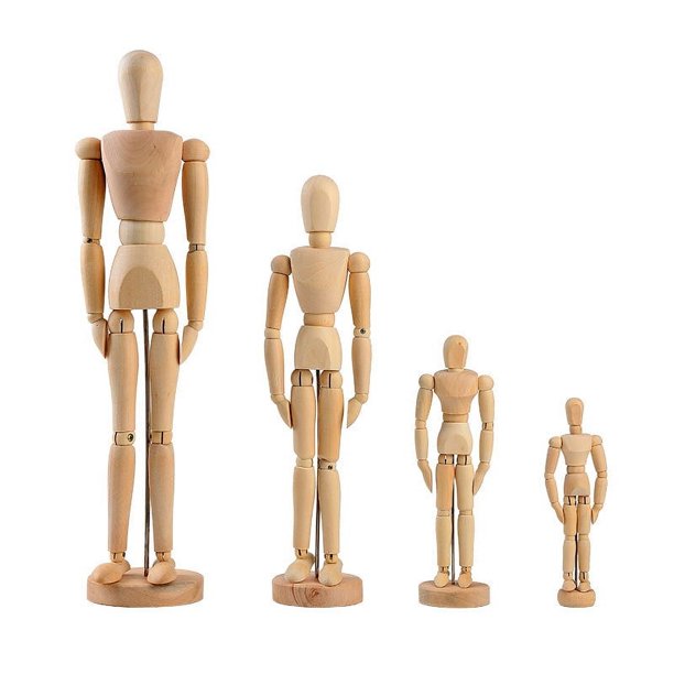 Títere de hombre flexible y móvil de 12 pulgadas, modelo de títere de hombre de imitación de arte humano para pintar