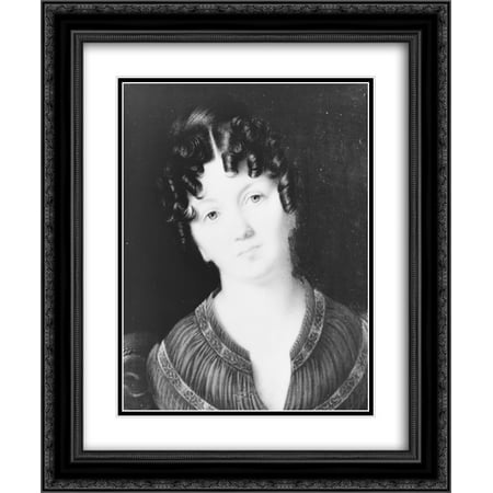 Eliza Monroe Hay, daughter of President James Monroe, head-and-shoulder portrait, head tilted left, facing front 20x24 Double Matted Black Ornate Framed Art