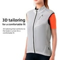 thumbnail image 3 of ROCKBROS Cycling Vest Windbreaker Full Zip Short Sleeved Jersey Men Women Gray, 3 of 9